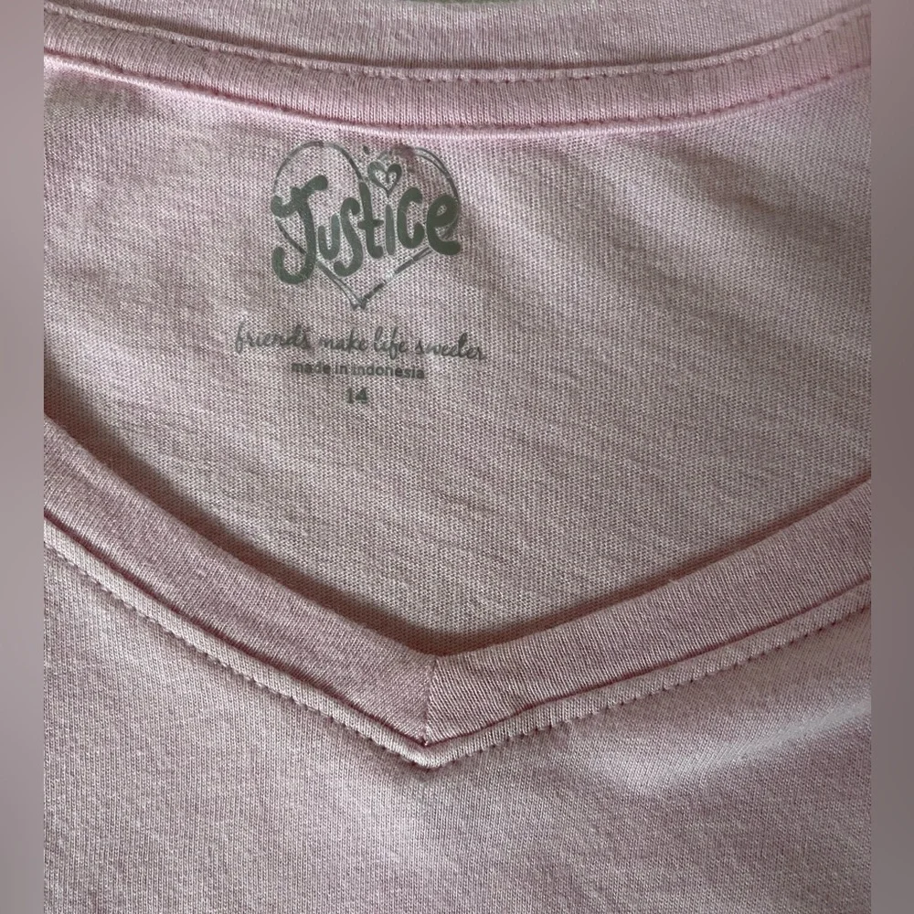 Justice long sleeve V neck shirt for girls size 14